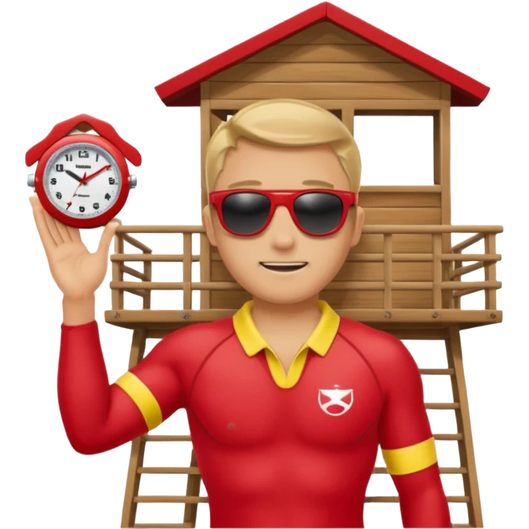 Lifeguard on watch tower emoji