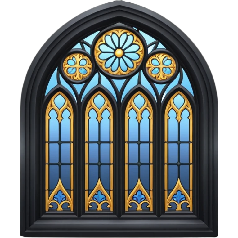 Black gothic window emoji
