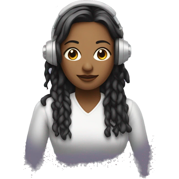 a wommen in techno muic  emoji
