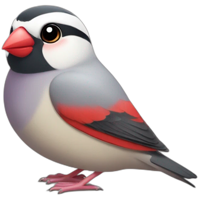 cute Java sparrow cartoon emoji