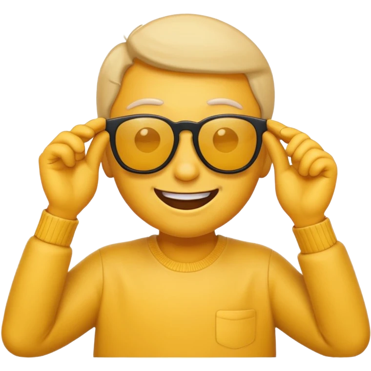 an emoji pulling down his sunglasses looking emoji