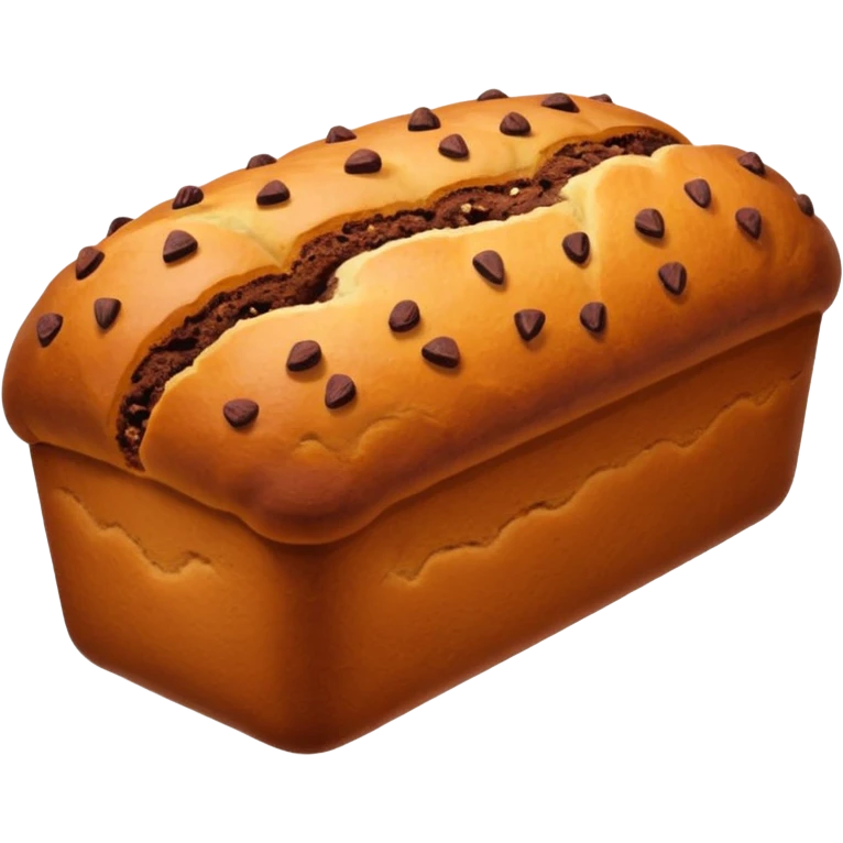 sweet bread long with cacao emoji