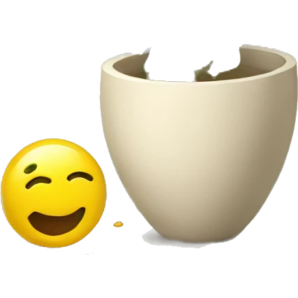 broken vase with plant on the floor emoji