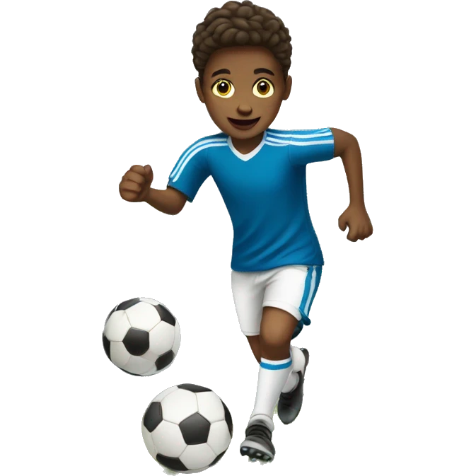 teenager play soccer emoji