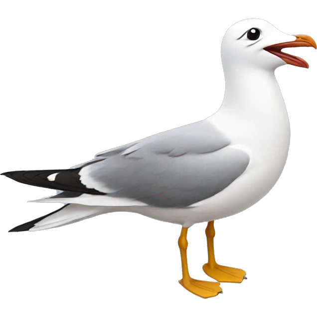 Laughing seagull emoji