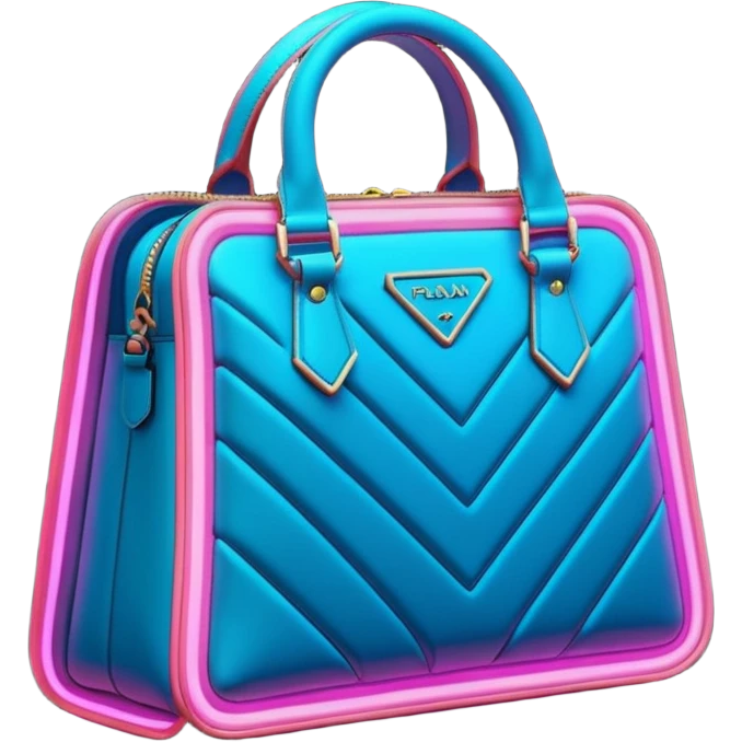 Prada neon cyberpunk style bag  emoji