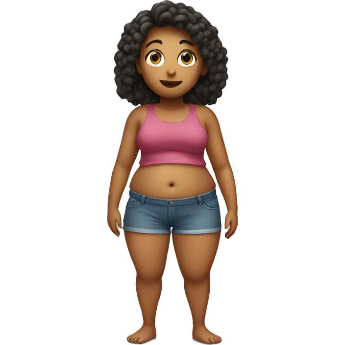 girl with big belly emoji