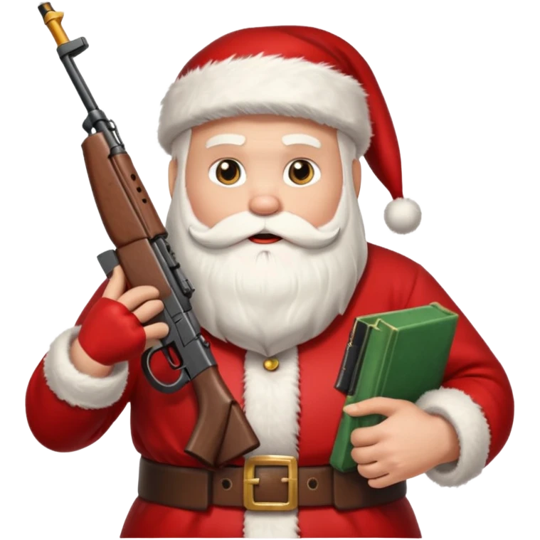 Santa with an AK emoji