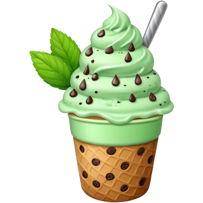 cup mint ice cream emoji