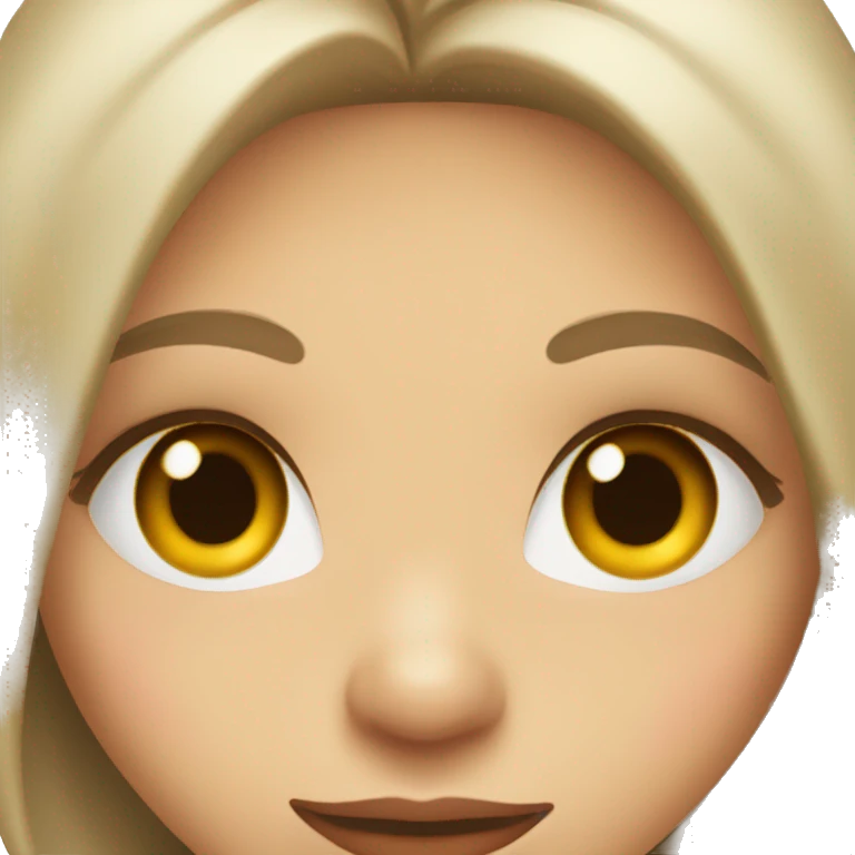 slavic girl with hazel eyes makeup smiling with teeth stands in profile emoji