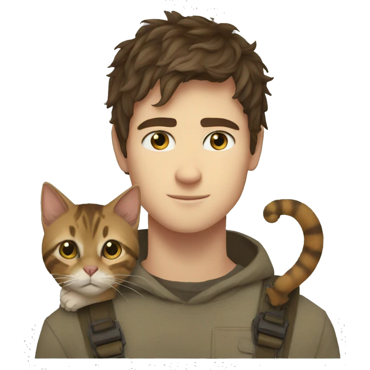 Newt from the maze runner with a cat emoji