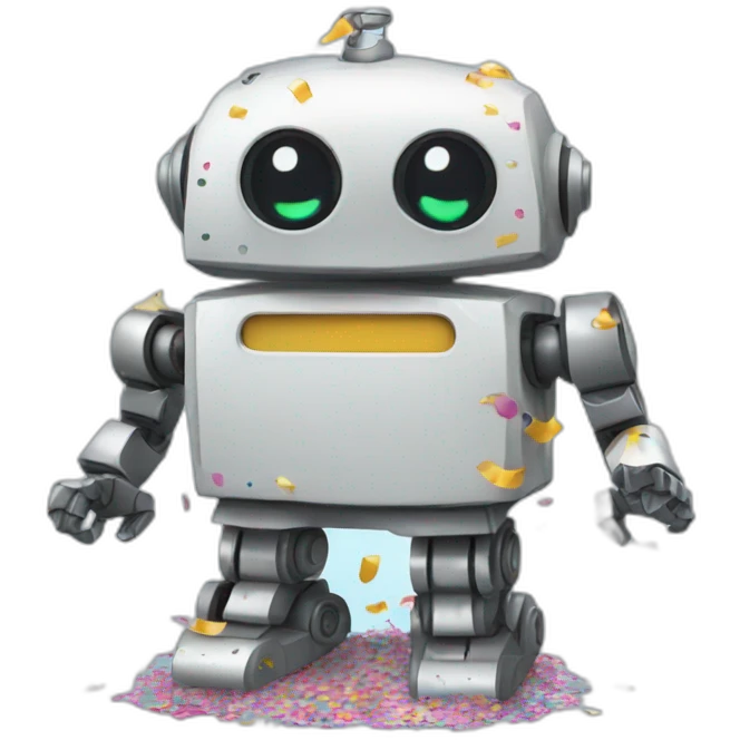 robot confetti emoji