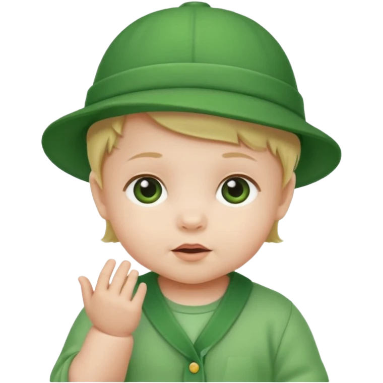 baby with green hat emoji