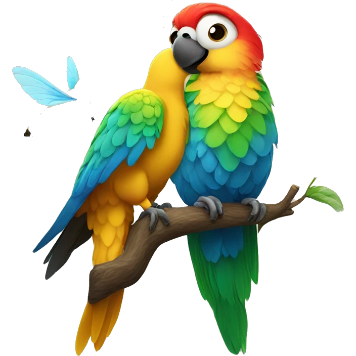 Parrot and bee emoji