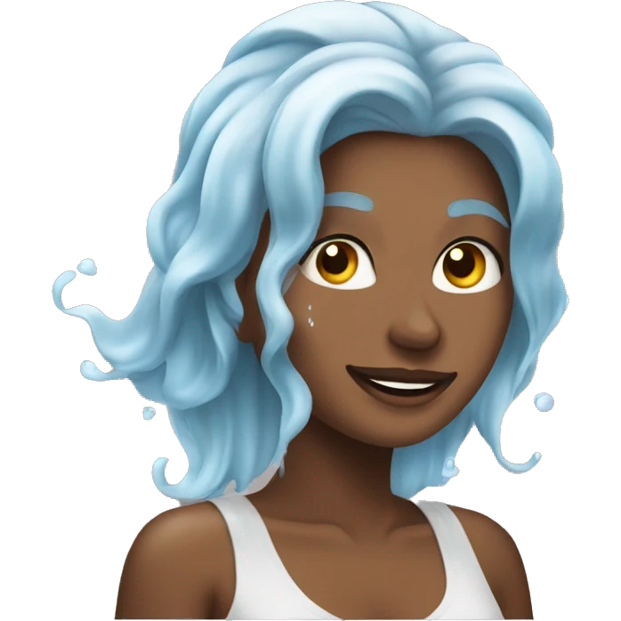 Pretty Woman Washing hair  emoji