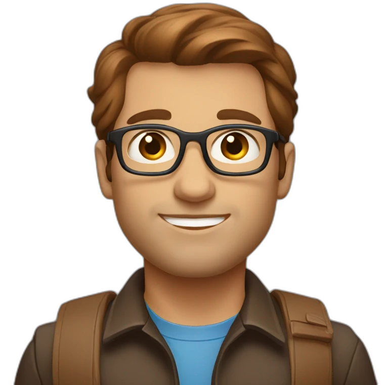 Male salesforce developer brown hair emoji