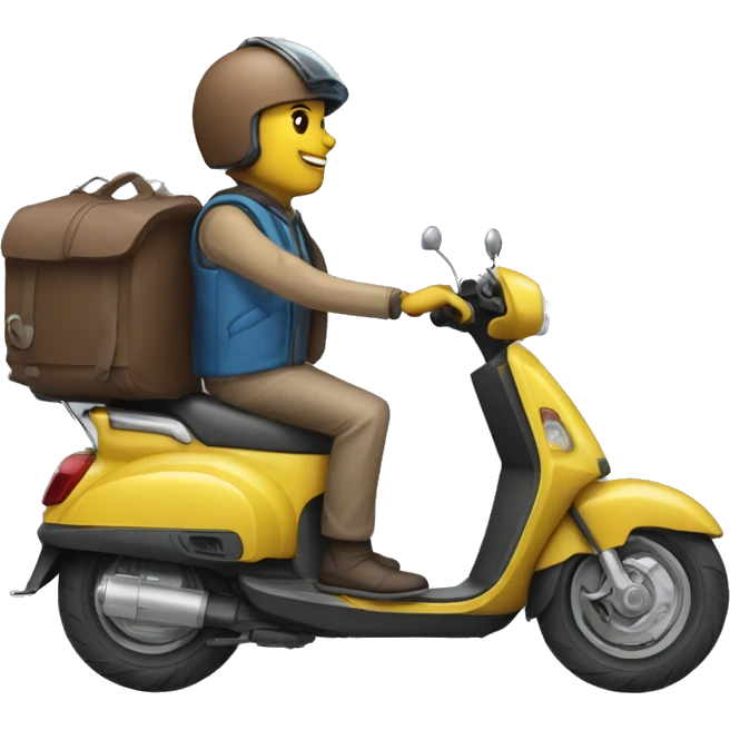 mec de 1 mètres 95 qui est sur son scooter  emoji