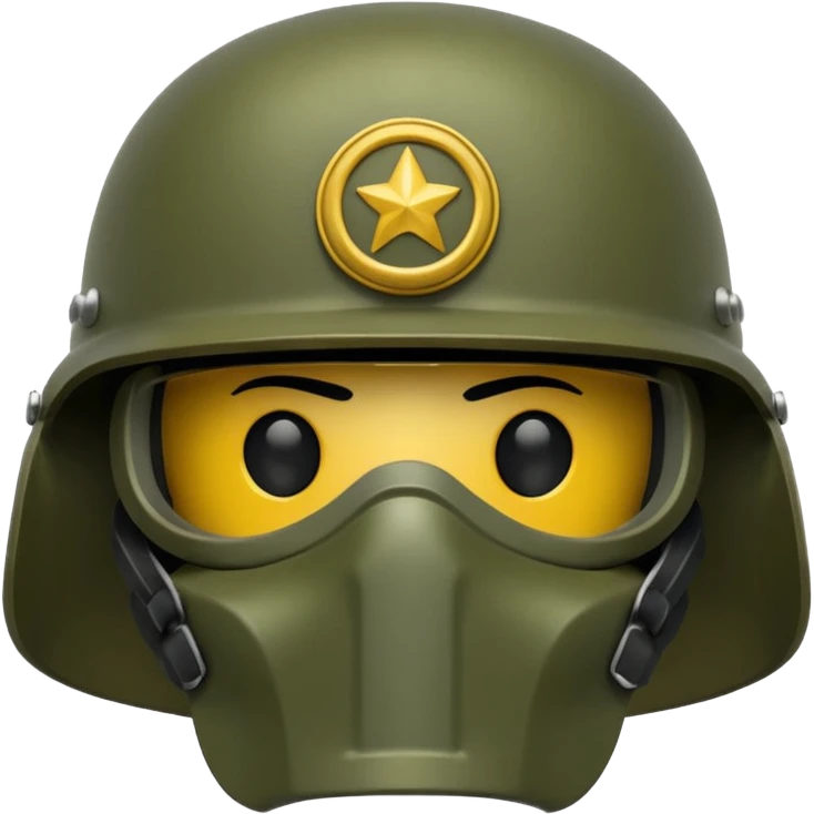 military helmet front view emoji