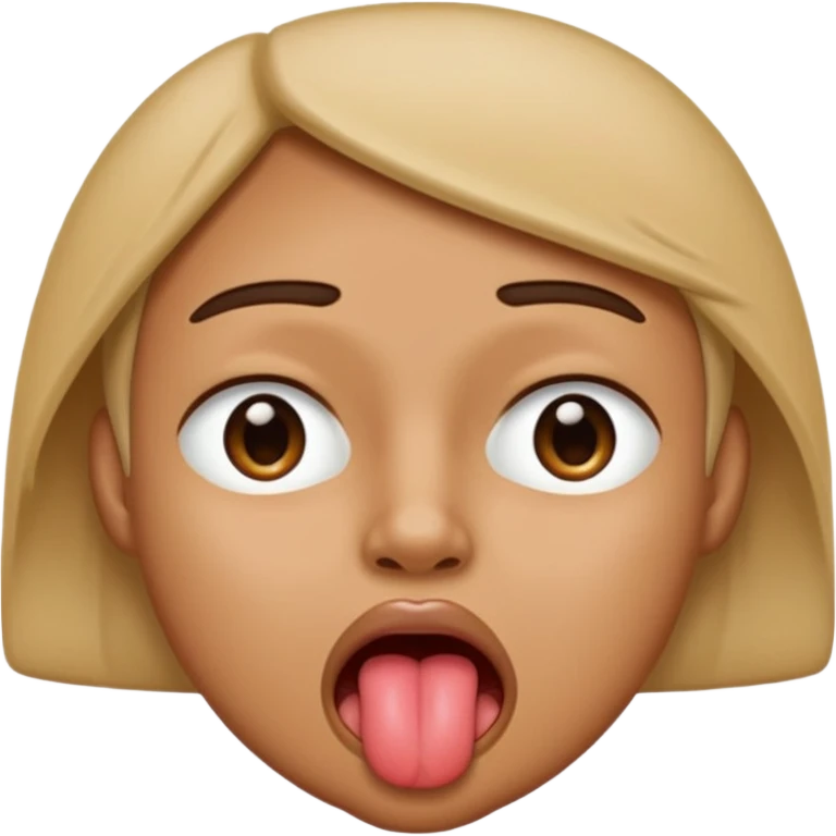 Serious sticking out tongue with mouth closed  emoji