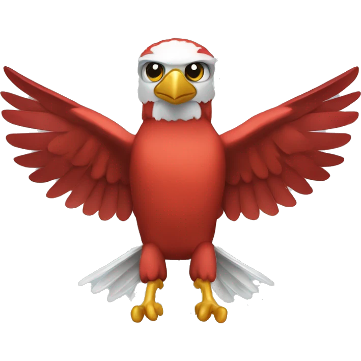 A cartoon tech-savy red falcon emoji