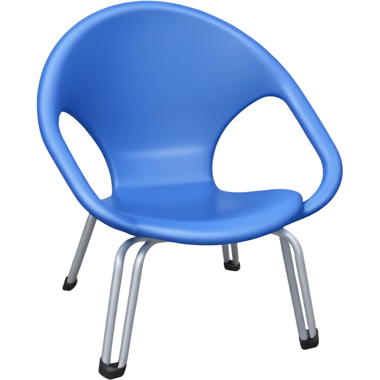 all white round plastic lawn chair with four legs emoji