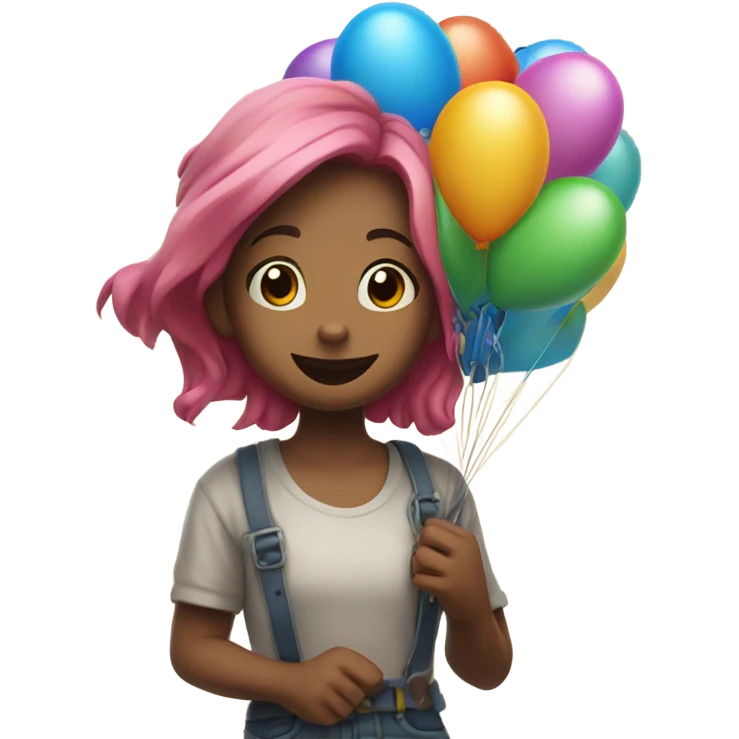 Vivi with balloons  emoji
