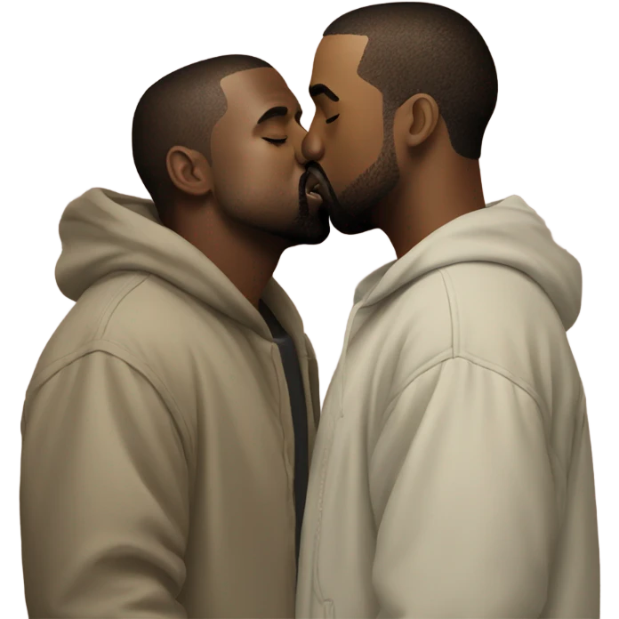 kanye west kissing kanye west emoji