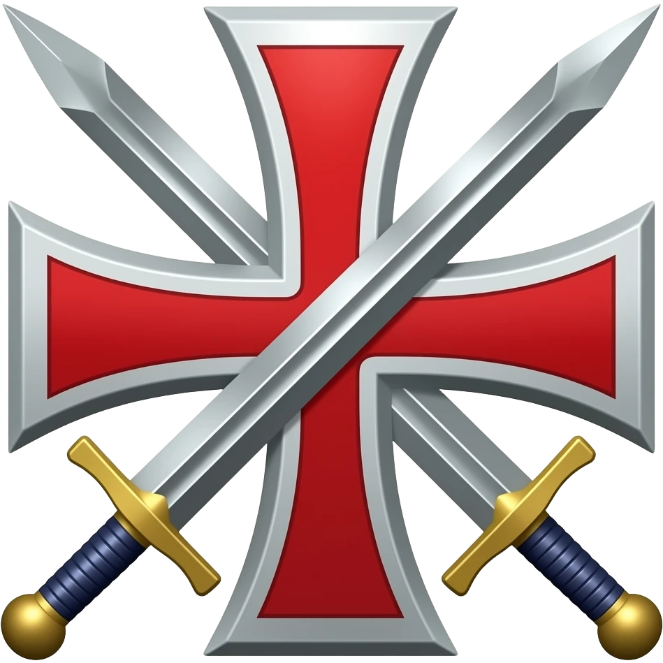 Templar cross with swords in middle emoji