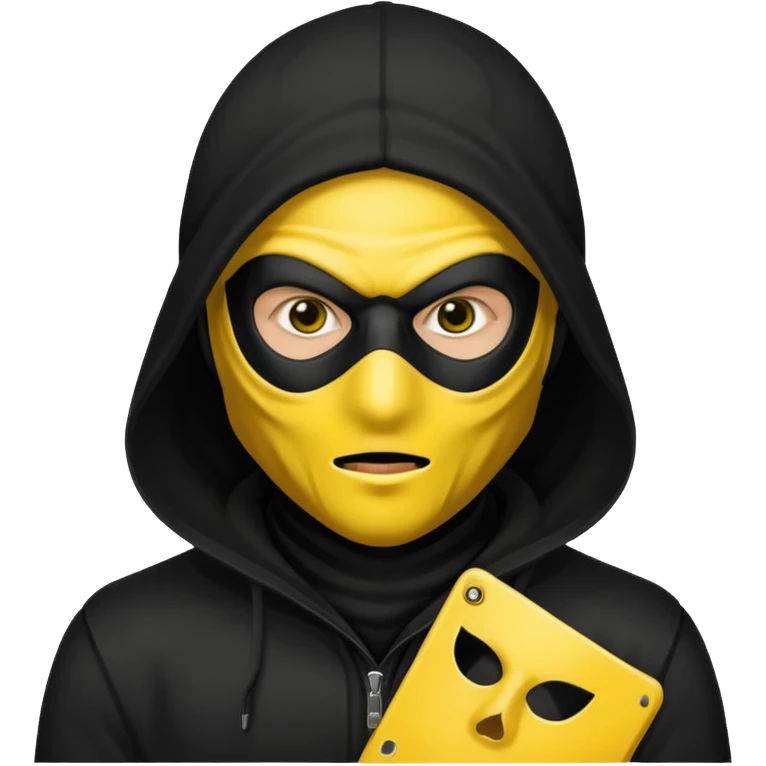 This is a robber with yellow skin emoji