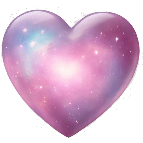 pastel pink galaxy heart emoji