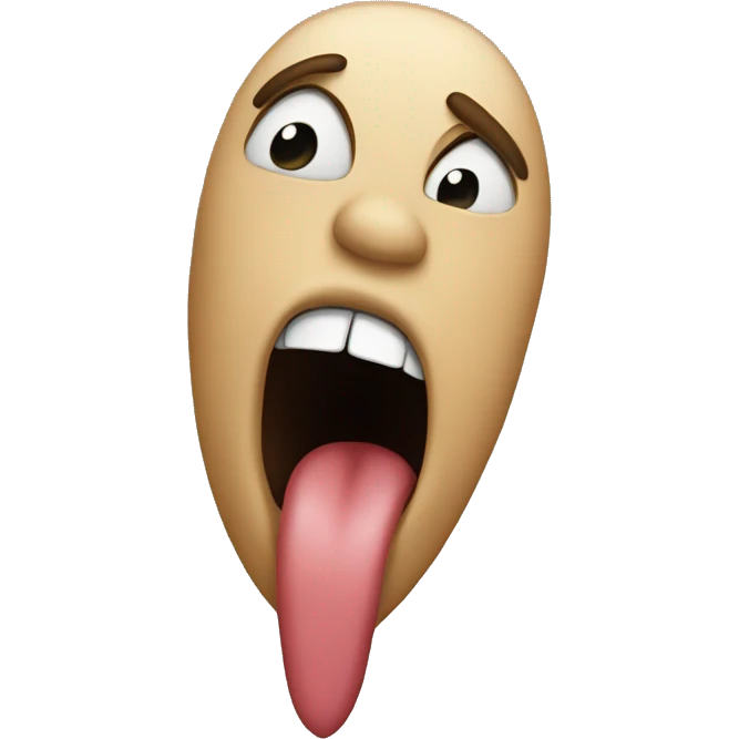 defiant poking out of the tongue emoji