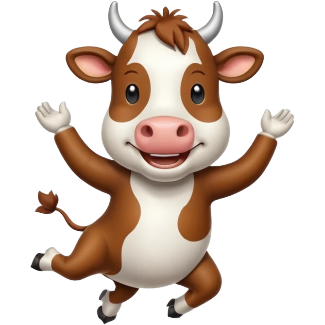 a dancing cow emoji