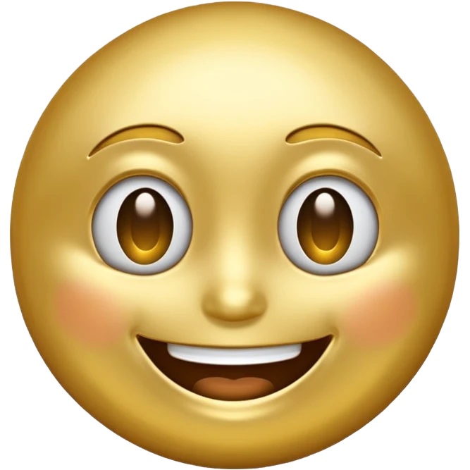 Happy face with gold  emoji