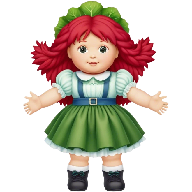 vintage cabbage patch doll red hair emoji
