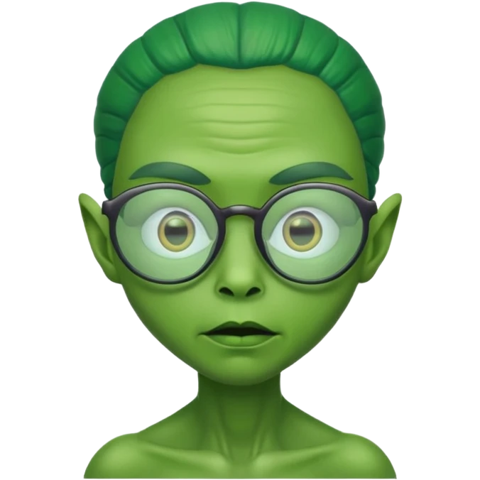 Alien with glasses emoji
