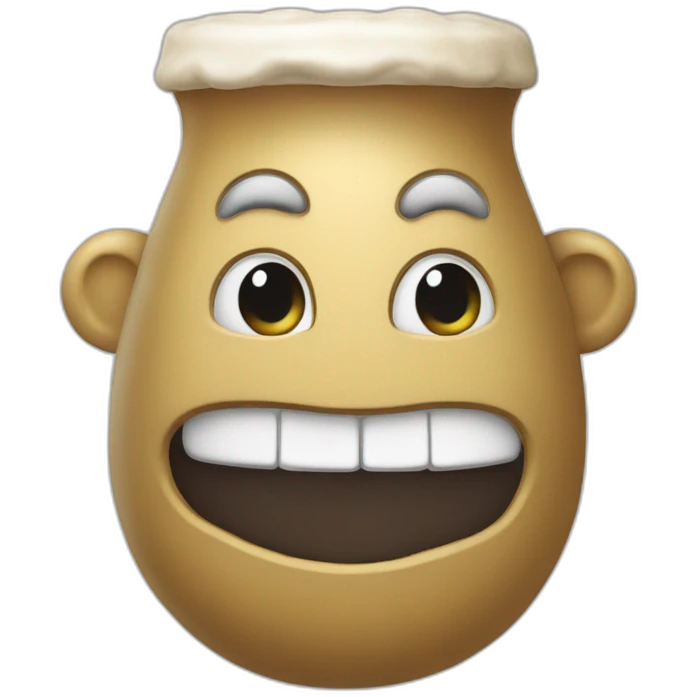 Paysan buvant une bière emoji