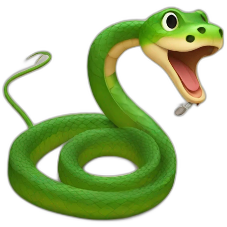 A snake wearing a hearing aid emoji