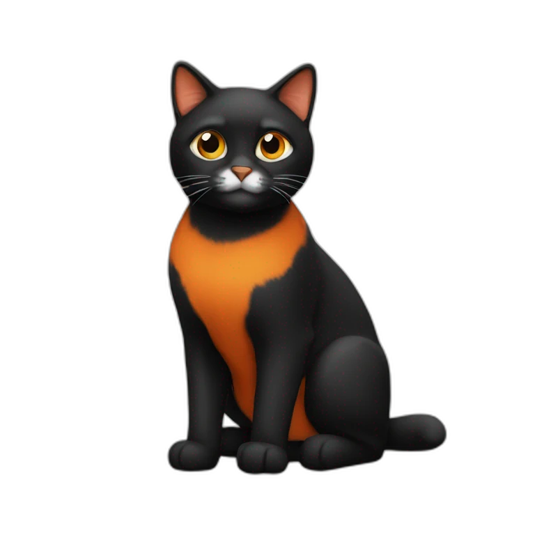 black-and-orange-cat emoji