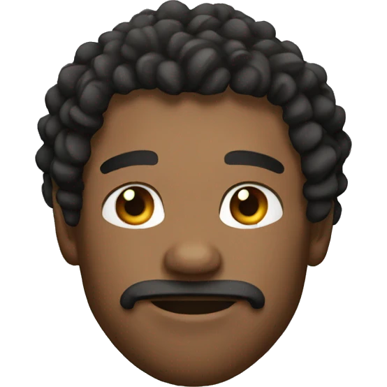 man boxer with curly hair emoji