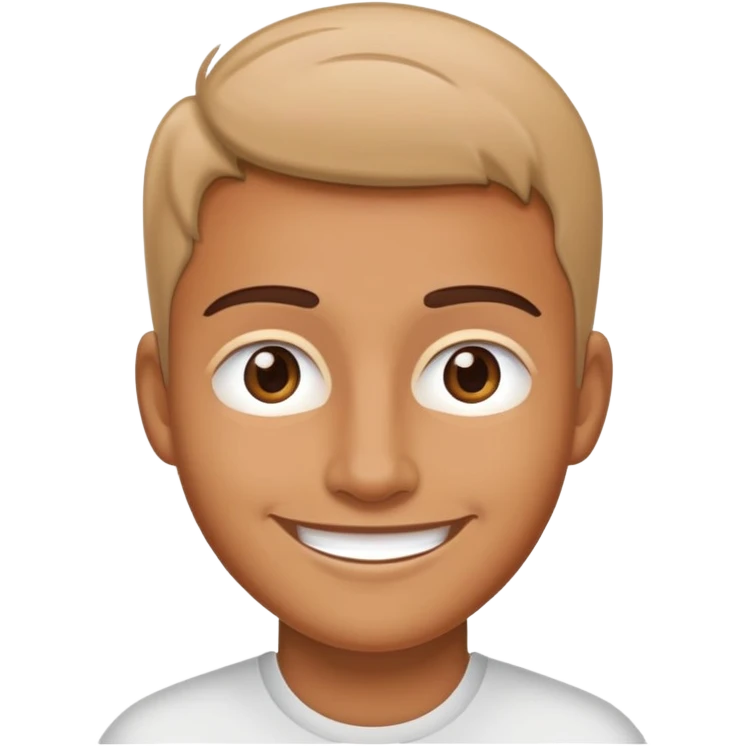 person using a simple app with a smile emoji