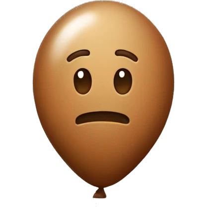 Brown balloon H emoji