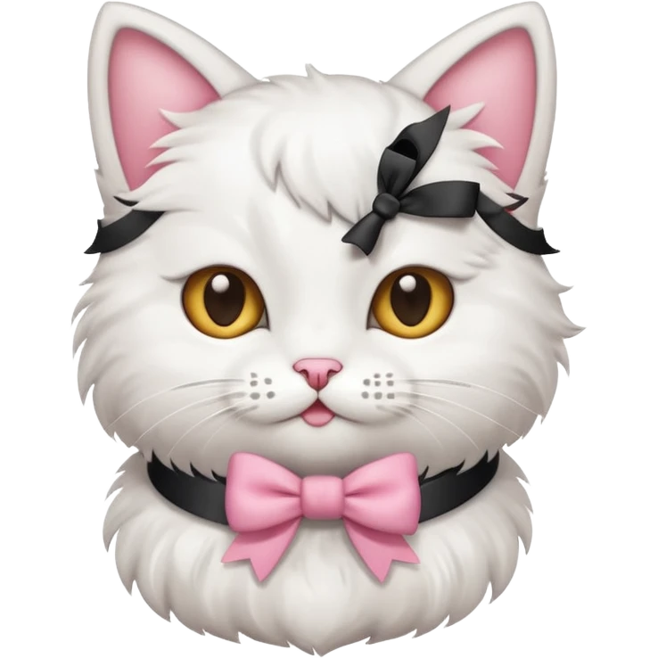 Cute cat with a bow emoji