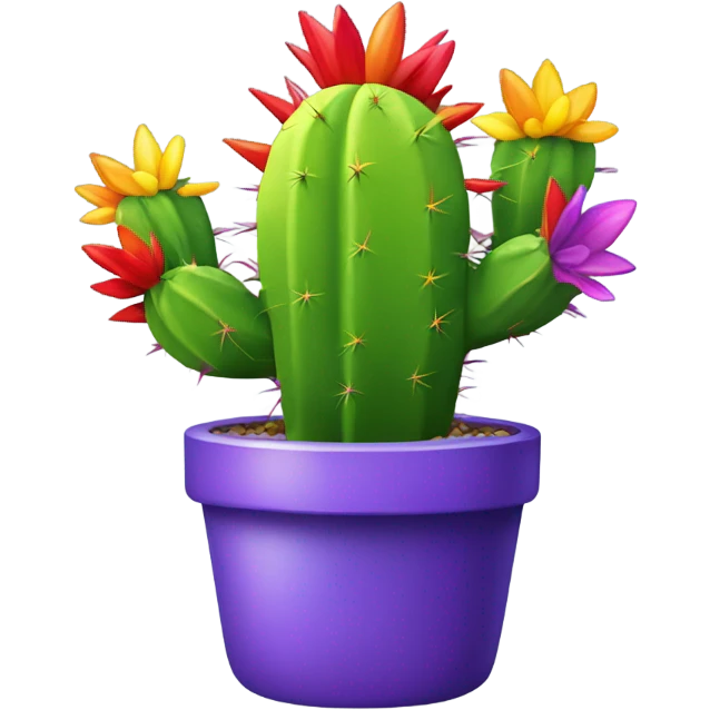 Rainbow cactus emoji