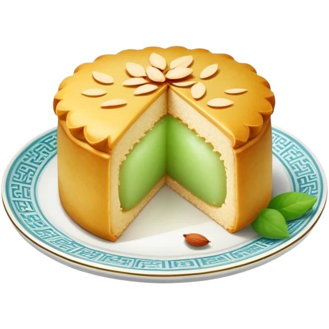 Wife cake (Lou Po Beng), Chinese pastry with winter melon and almond paste filling emoji