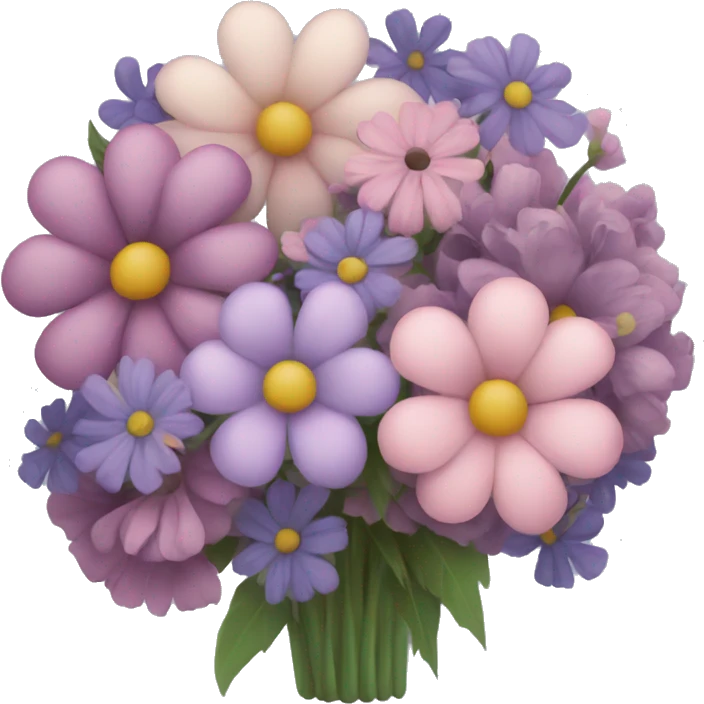 dark pastel flower bouquet emoji