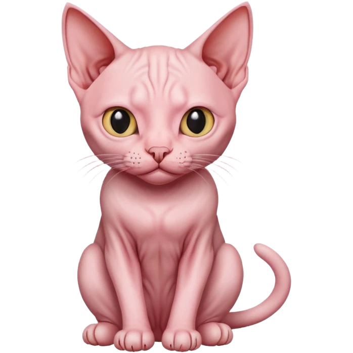 Hairless cat sitting emoji