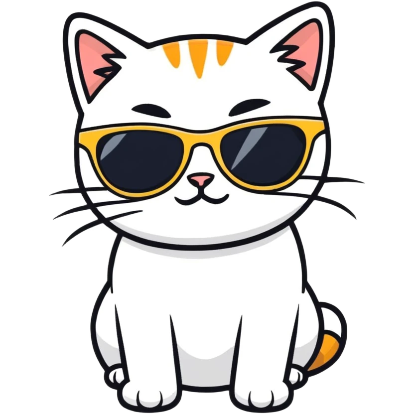 Cat with sunglasses emoji