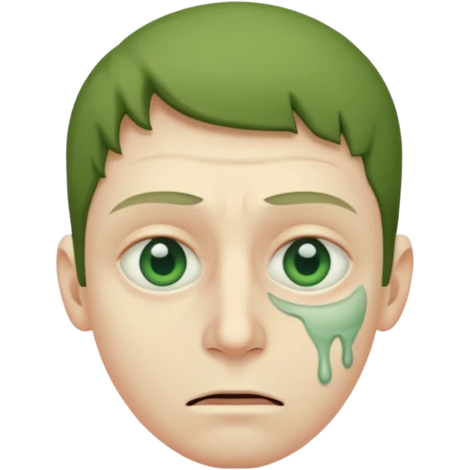 generate a green sick man emoji