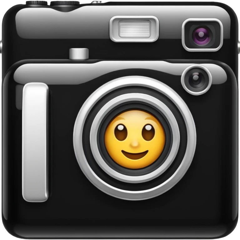 photo camera, modern look, apple emoji style, no text emoji