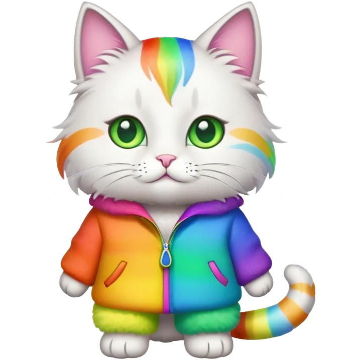 Cat with rainbow pants emoji